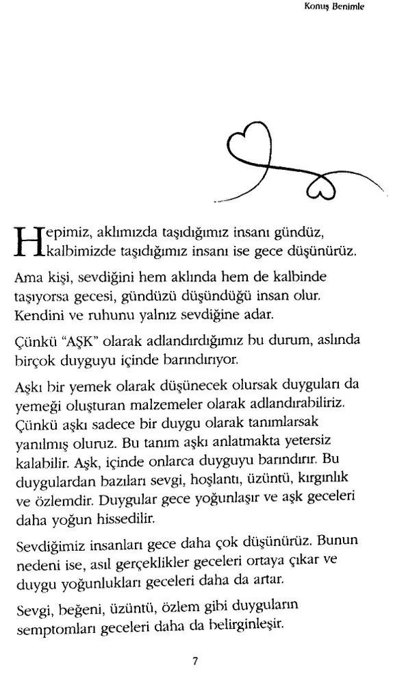 Konuş Benimle kitabının 7. sayfası